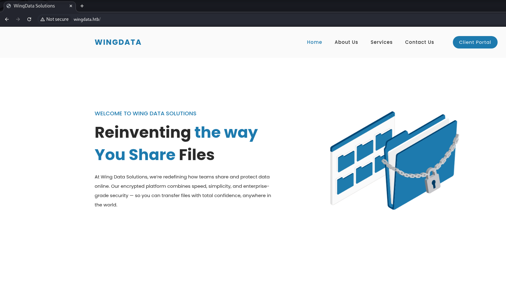 WingData home page.