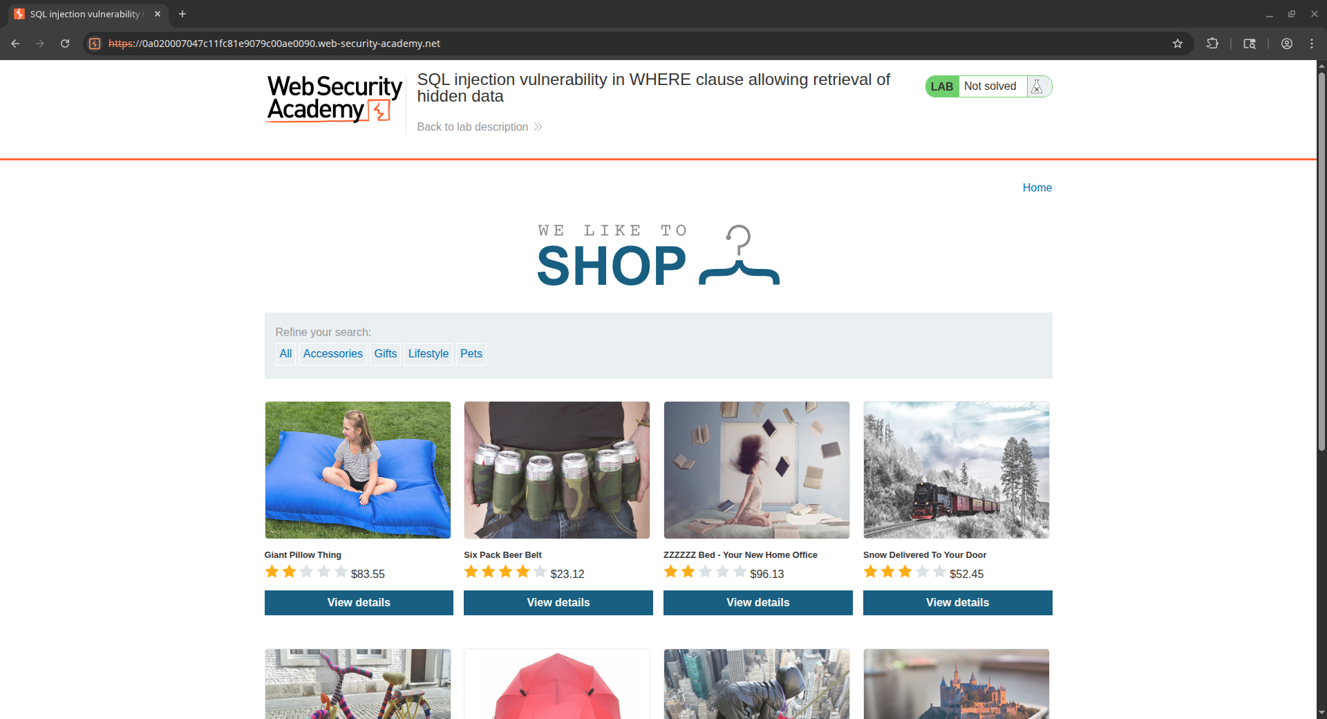 Categories present on the site.